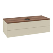 V&B Waschtischunterschrank ohne Frontstruktur, mit Beleuchtung Antao 120x36x50cm, HL, WBP w. wal, si Gr m Lac