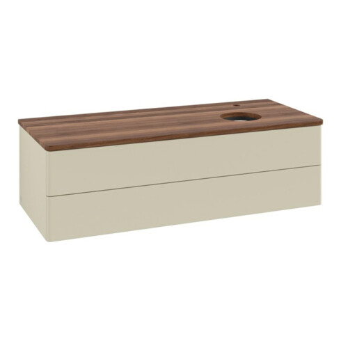 V&B Waschtischunterschrank ohne Frontstruktur, mit Beleuchtung Antao 120x36x50cm, HL, WBP w. wal, si Gr m Lac