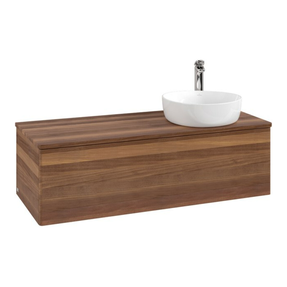 V&B Waschtischunterschrank ohne Frontstruktur, mit Beleuchtung Antao 120x36x50cm, HL, WBP w. wal, w. wal