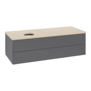 V&B Waschtischunterschrank ohne Frontstruktur, mit Beleuchtung Antao 120x36x50cm, WBP botti., Anthrac. m Lac