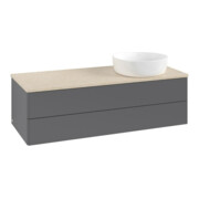 V&B Waschtischunterschrank ohne Frontstruktur, mit Beleuchtung Antao 120x36x50cm, WBP botti., Anthrac. m Lac