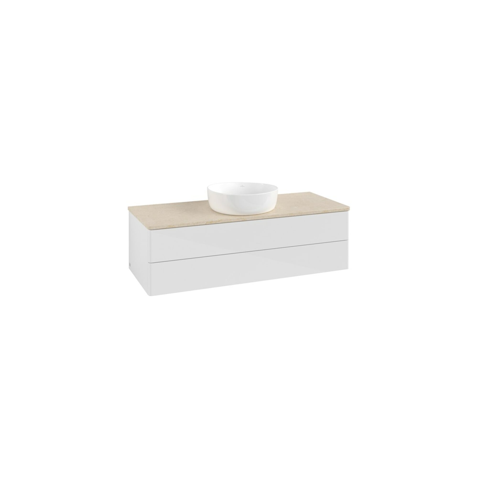V&B Waschtischunterschrank ohne Frontstruktur, mit Beleuchtung Antao 120x36x50cm, WBP botti., glo wh. Lac ; Villeroy & Boch