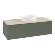 V&B Waschtischunterschrank ohne Frontstruktur, mit Beleuchtung Antao 120x36x50cm, WBP botti., lea gre. m Lac
