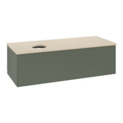 V&B Waschtischunterschrank ohne Frontstruktur, mit Beleuchtung Antao 120x36x50cm, WBP botti., lea gre. m Lac