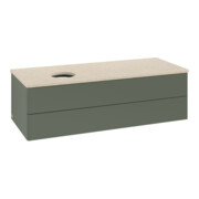 V&B Waschtischunterschrank ohne Frontstruktur, mit Beleuchtung Antao 120x36x50cm, WBP botti., lea gre. m Lac