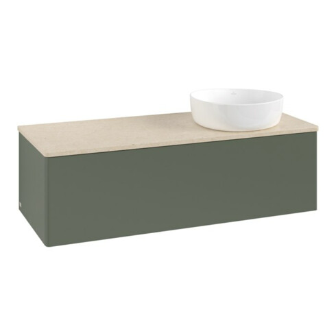 V&B Waschtischunterschrank ohne Frontstruktur, mit Beleuchtung Antao 120x36x50cm, WBP botti., lea gre. m Lac