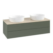 V&B Waschtischunterschrank ohne Frontstruktur, mit Beleuchtung Antao 120x36x50cm, WBP botti., lea gre. m Lac
