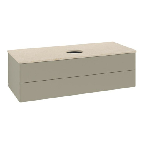 V&B Waschtischunterschrank ohne Frontstruktur, mit Beleuchtung Antao 120x36x50cm, WBP botti., st. Gr m Lac