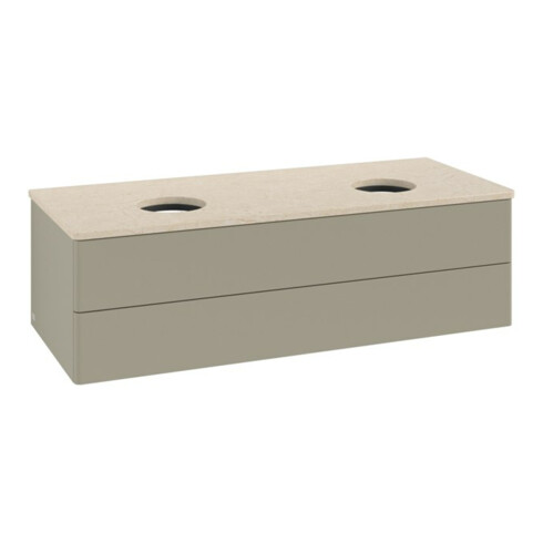 V&B Waschtischunterschrank ohne Frontstruktur, mit Beleuchtung Antao 120x36x50cm, WBP botti., st. Gr m Lac
