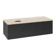 V&B Waschtischunterschrank ohne Frontstruktur, mit Beleuchtung Antao 120x36x50cm, WBP-farbe botti., bla m Lac