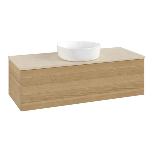 V&B Waschtischunterschrank ohne Frontstruktur, mit Beleuchtung Antao 120x36x50cm, WBP-farbe botti., honey oak