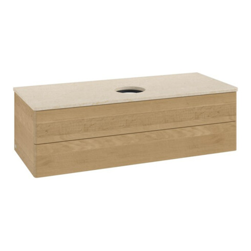 V&B Waschtischunterschrank ohne Frontstruktur, mit Beleuchtung Antao 120x36x50cm, WBP-farbe botti., honey oak