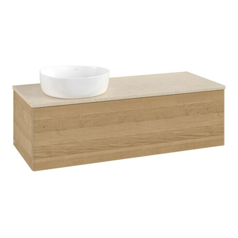 V&B Waschtischunterschrank ohne Frontstruktur, mit Beleuchtung Antao 120x36x50cm, WBP-farbe botti., honey oak