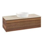 V&B Waschtischunterschrank ohne Frontstruktur, mit Beleuchtung Antao 120x36x50cm, WBP-farbe botti., w. walnut