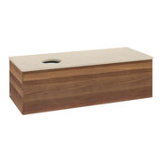 V&B Waschtischunterschrank ohne Frontstruktur, mit Beleuchtung Antao 120x36x50cm, WBP-farbe botti., w. walnut