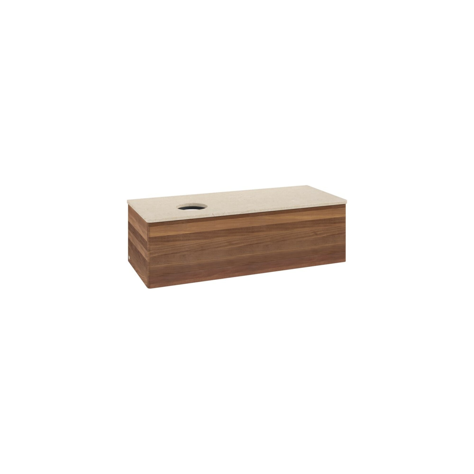 V&B Waschtischunterschrank ohne Frontstruktur, mit Beleuchtung Antao 120x36x50cm, WBP-farbe botti., w. walnut ; Villeroy & Boch