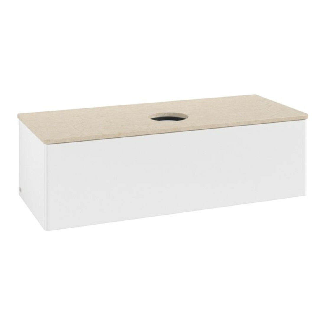 V&B Waschtischunterschrank ohne Frontstruktur, mit Beleuchtung Antao 120x36x50cm, WBP-farbe botti., wh. m Lac