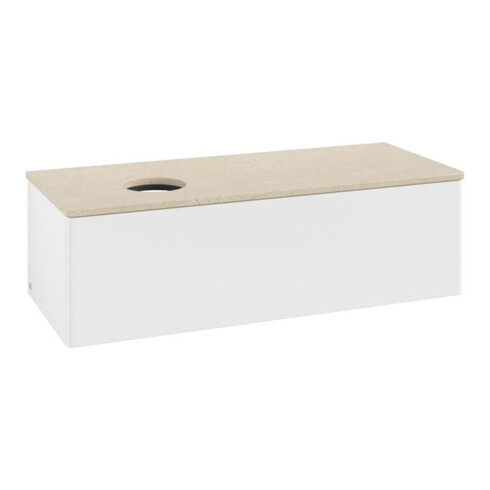 V&B Waschtischunterschrank ohne Frontstruktur, mit Beleuchtung Antao 120x36x50cm, WBP-farbe botti., wh. m Lac