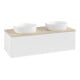 V&B Waschtischunterschrank ohne Frontstruktur, mit Beleuchtung Antao 120x36x50cm, WBP-farbe botti., wh. m Lac-3