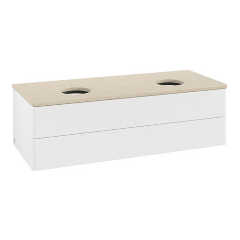 V&B Waschtischunterschrank ohne Frontstruktur, mit Beleuchtung Antao 120x36x50cm, WBP-farbe botti., wh. m Lac