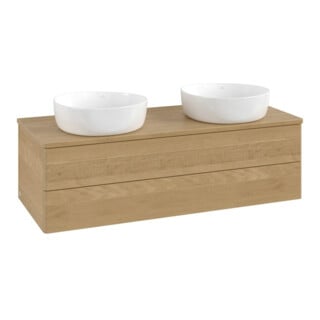 V&B Waschtischunterschrank ohne Frontstruktur, mit Beleuchtung Antao 120x36x50cm, WBP-farbe hon. Oa, hon. oak
