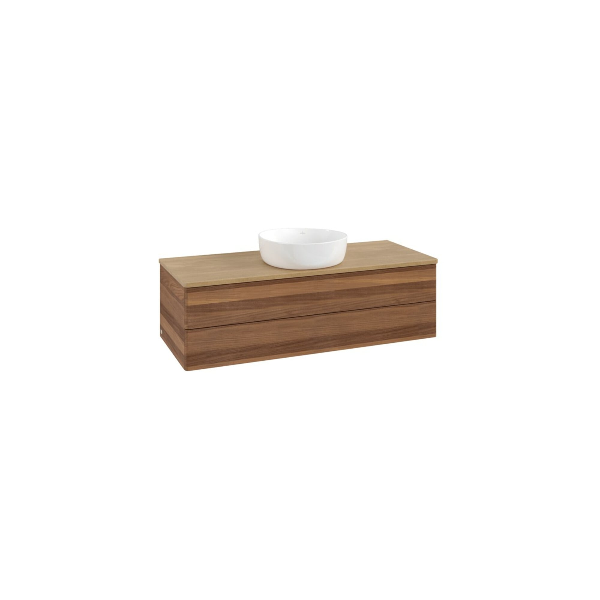 V&B Waschtischunterschrank ohne Frontstruktur, mit Beleuchtung Antao 120x36x50cm, WBP-farbe hon. Oa, w. wal ; Villeroy & Boch