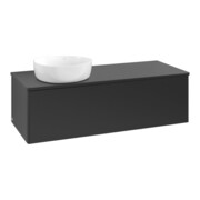 V&B Waschtischunterschrank ohne Frontstruktur, mit Beleuchtung Antao 120x36x50cm, WBP-farbe Lac, bla m Lac