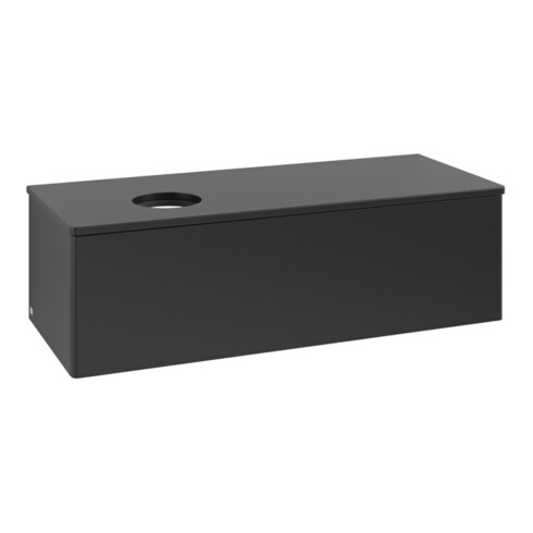 V&B Waschtischunterschrank ohne Frontstruktur, mit Beleuchtung Antao 120x36x50cm, WBP-farbe Lac, bla m Lac