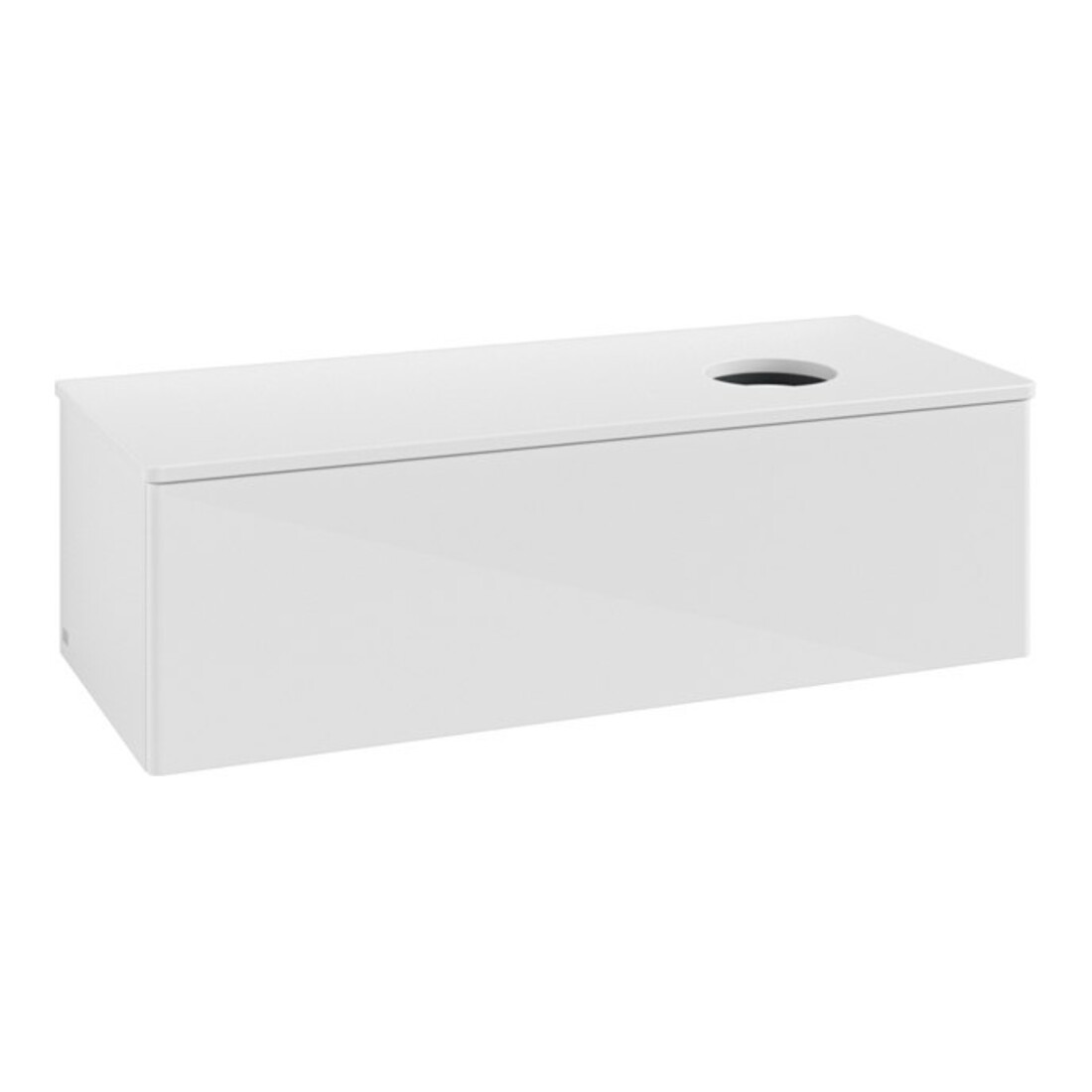 V&B Waschtischunterschrank ohne Frontstruktur, mit Beleuchtung Antao 120x36x50cm, WBP-farbe Lac, glo wh. Lac