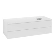 V&B Waschtischunterschrank ohne Frontstruktur, mit Beleuchtung Antao 120x36x50cm, WBP-farbe Lac, glo wh. Lac