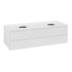V&B Waschtischunterschrank ohne Frontstruktur, mit Beleuchtung Antao 120x36x50cm, WBP-farbe Lac, glo wh. Lac-1