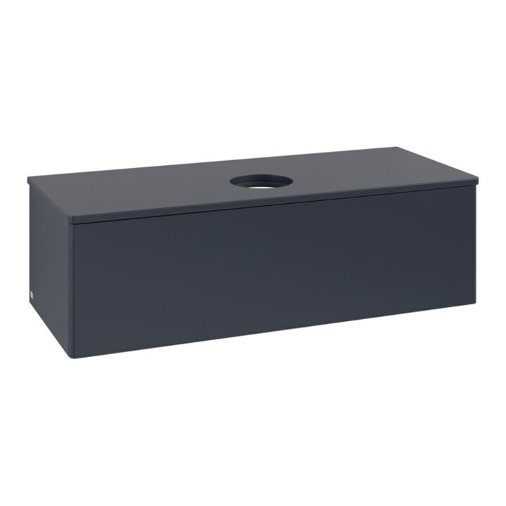 V&B Waschtischunterschrank ohne Frontstruktur, mit Beleuchtung Antao 120x36x50cm, WBP-farbe Lac, md bl. m Lac