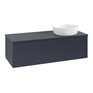 V&B Waschtischunterschrank ohne Frontstruktur, mit Beleuchtung Antao 120x36x50cm, WBP-farbe Lac, md bl. m Lac