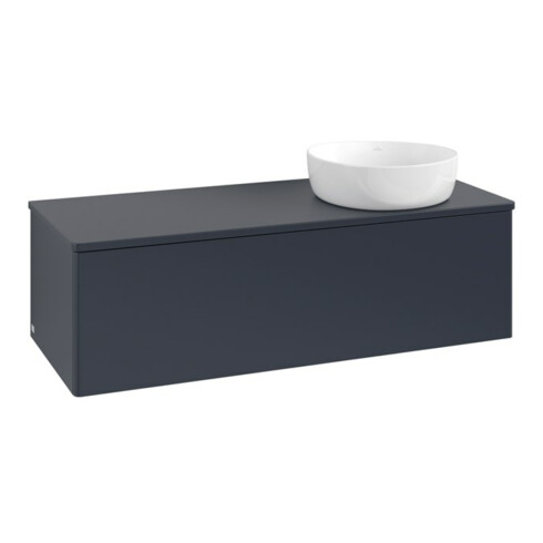 V&B Waschtischunterschrank ohne Frontstruktur, mit Beleuchtung Antao 120x36x50cm, WBP-farbe Lac, md bl. m Lac