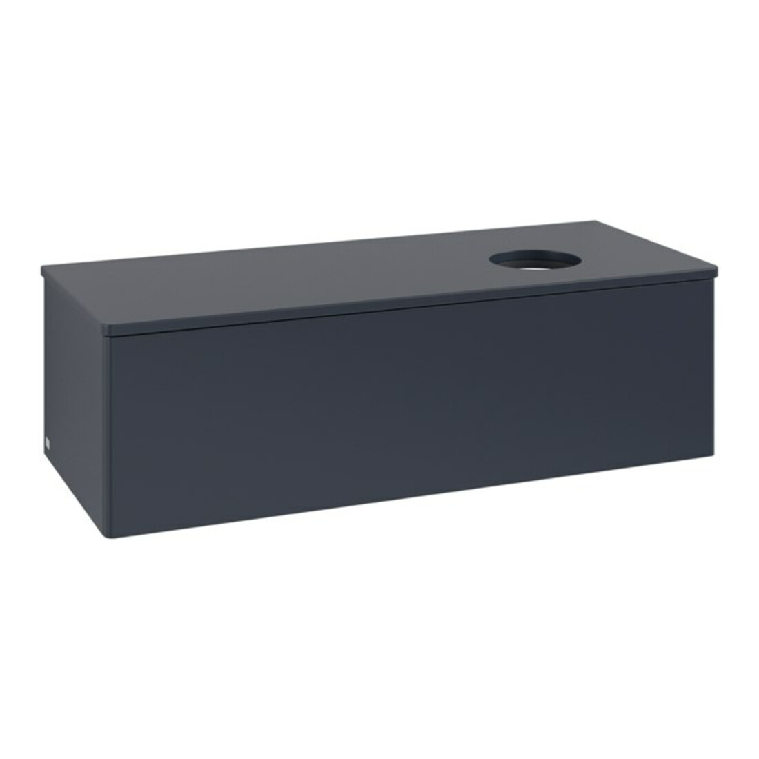 V&B Waschtischunterschrank ohne Frontstruktur, mit Beleuchtung Antao 120x36x50cm, WBP-farbe Lac, md bl. m Lac