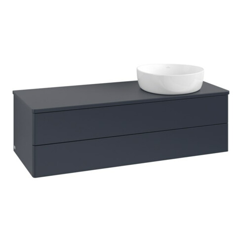 V&B Waschtischunterschrank ohne Frontstruktur, mit Beleuchtung Antao 120x36x50cm, WBP-farbe Lac, md bl. m Lac