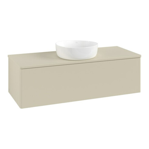 V&B Waschtischunterschrank ohne Frontstruktur, mit Beleuchtung Antao 120x36x50cm, WBP-farbe Lac, si Gr m Lac