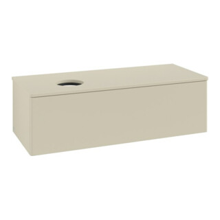 V&B Waschtischunterschrank ohne Frontstruktur, mit Beleuchtung Antao 120x36x50cm, WBP-farbe Lac, si Gr m Lac