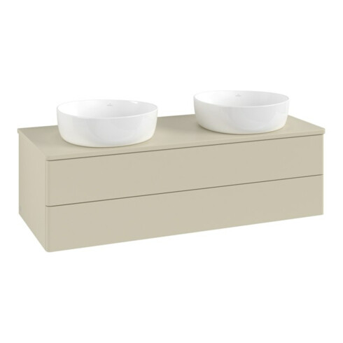 V&B Waschtischunterschrank ohne Frontstruktur, mit Beleuchtung Antao 120x36x50cm, WBP-farbe Lac, si Gr m Lac