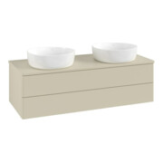 V&B Waschtischunterschrank ohne Frontstruktur, mit Beleuchtung Antao 120x36x50cm, WBP-farbe Lac, si Gr m Lac