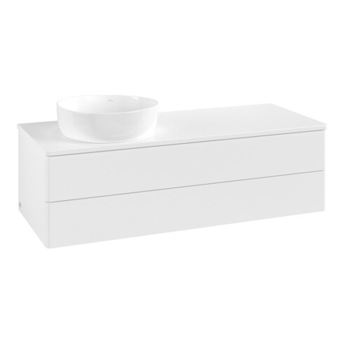 V&B Waschtischunterschrank ohne Frontstruktur, mit Beleuchtung Antao 120x36x50cm, WBP-farbe Lac, wh. m Lac