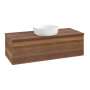 V&B Waschtischunterschrank ohne Frontstruktur, mit Beleuchtung Antao 120x36x50cm, WBP-farbe w. wal, w. walnut