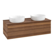 V&B Waschtischunterschrank ohne Frontstruktur, mit Beleuchtung Antao 120x36x50cm, WBP-farbe w. wal, w. walnut