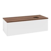 V&B Waschtischunterschrank ohne Frontstruktur, mit Beleuchtung Antao 120x36x50cm, WBP-farbe w. wal, wh. m Lac