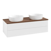 V&B Waschtischunterschrank ohne Frontstruktur, mit Beleuchtung Antao 120x36x50cm, WBP-farbe w. wal, wh. m Lac