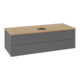 V&B Waschtischunterschrank ohne Frontstruktur, mit Beleuchtung Antao 120x36x50cm, WBP hon. Oa, Anthrac. m Lac-1