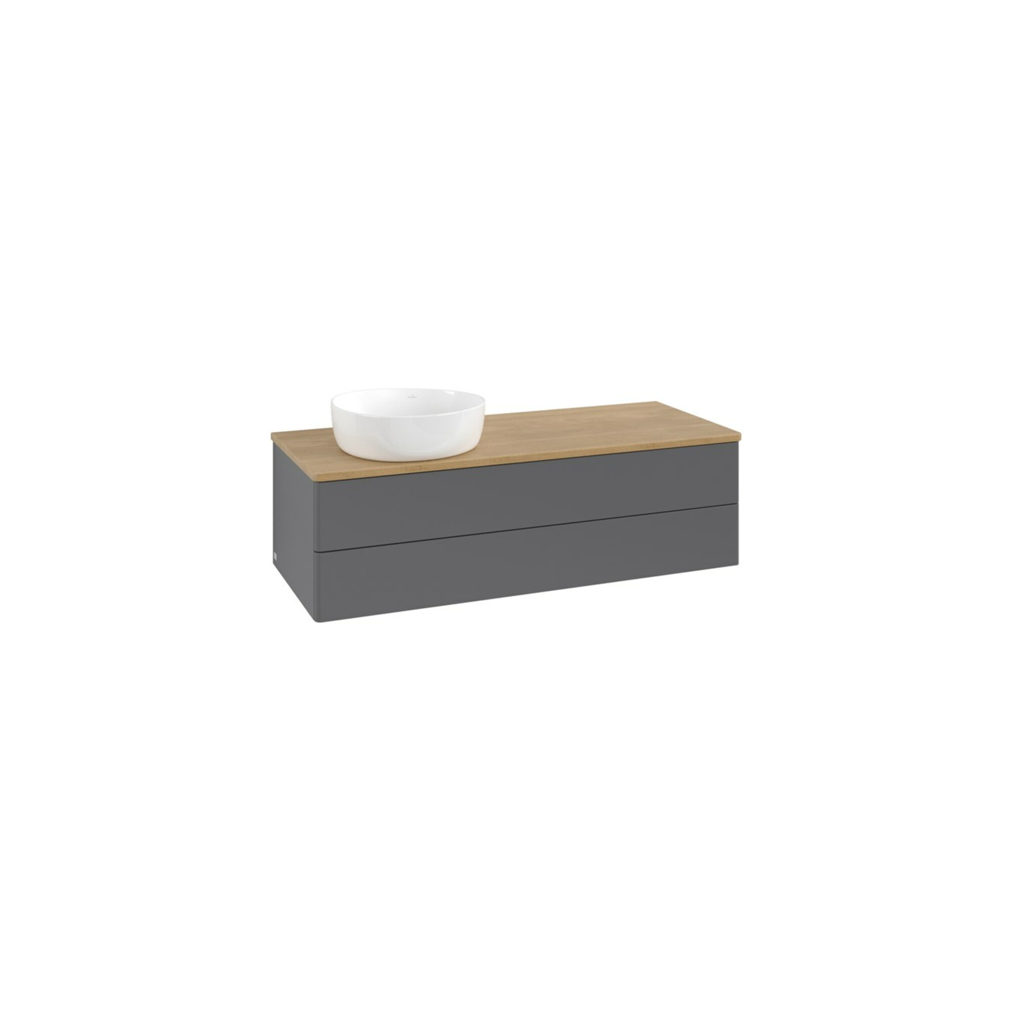 V&B Waschtischunterschrank ohne Frontstruktur, mit Beleuchtung Antao 120x36x50cm, WBP hon. Oa, Anthrac. m Lac ; Villeroy & Boch