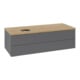 V&B Waschtischunterschrank ohne Frontstruktur, mit Beleuchtung Antao 120x36x50cm, WBP hon. Oa, Anthrac. m Lac-4