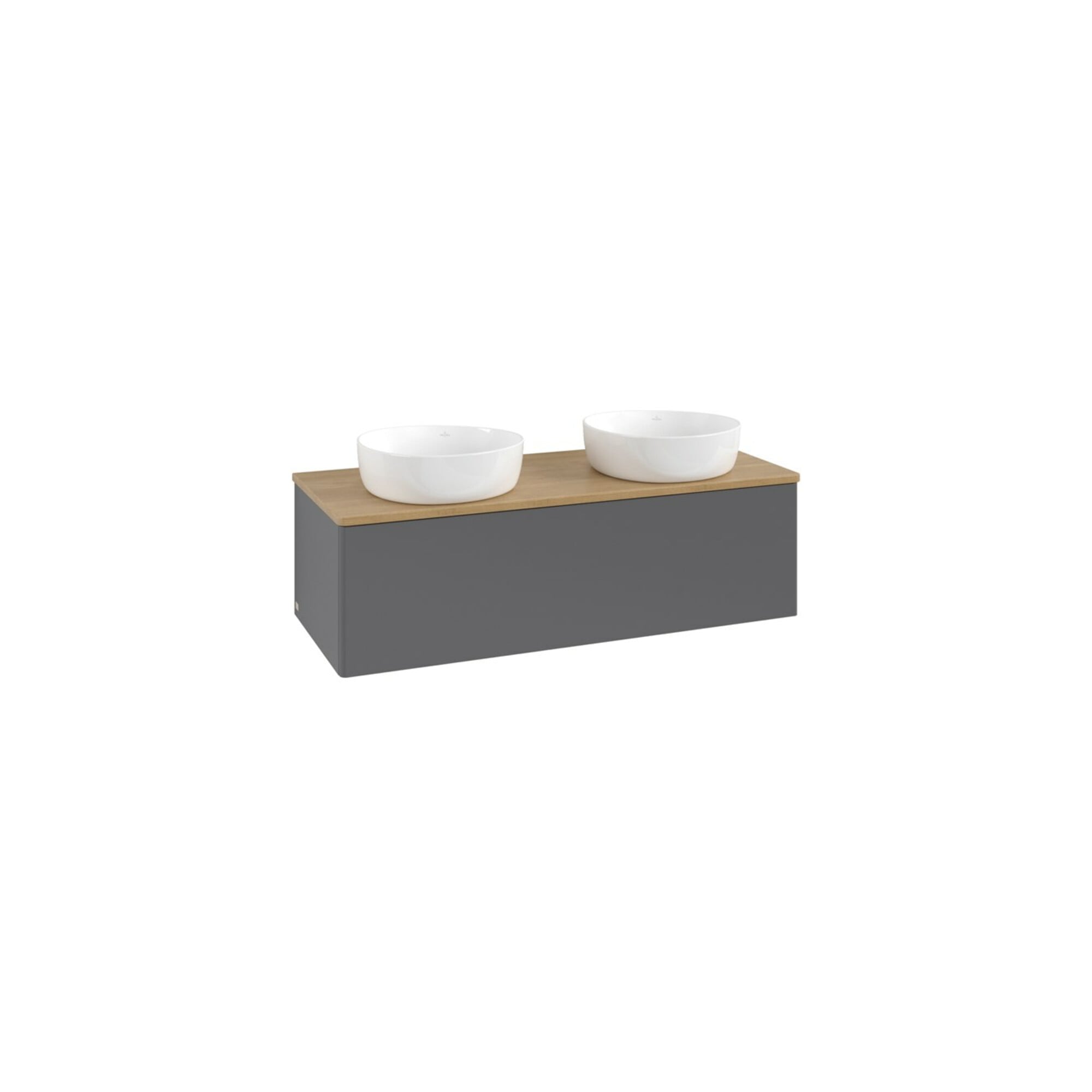 V&B Waschtischunterschrank ohne Frontstruktur, mit Beleuchtung Antao 120x36x50cm, WBP hon. Oa, Anthrac. m Lac ; Villeroy & Boch
