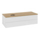 V&B Waschtischunterschrank ohne Frontstruktur, mit Beleuchtung Antao 120x36x50cm, WBP hon. Oa, glo wh. Lac-1